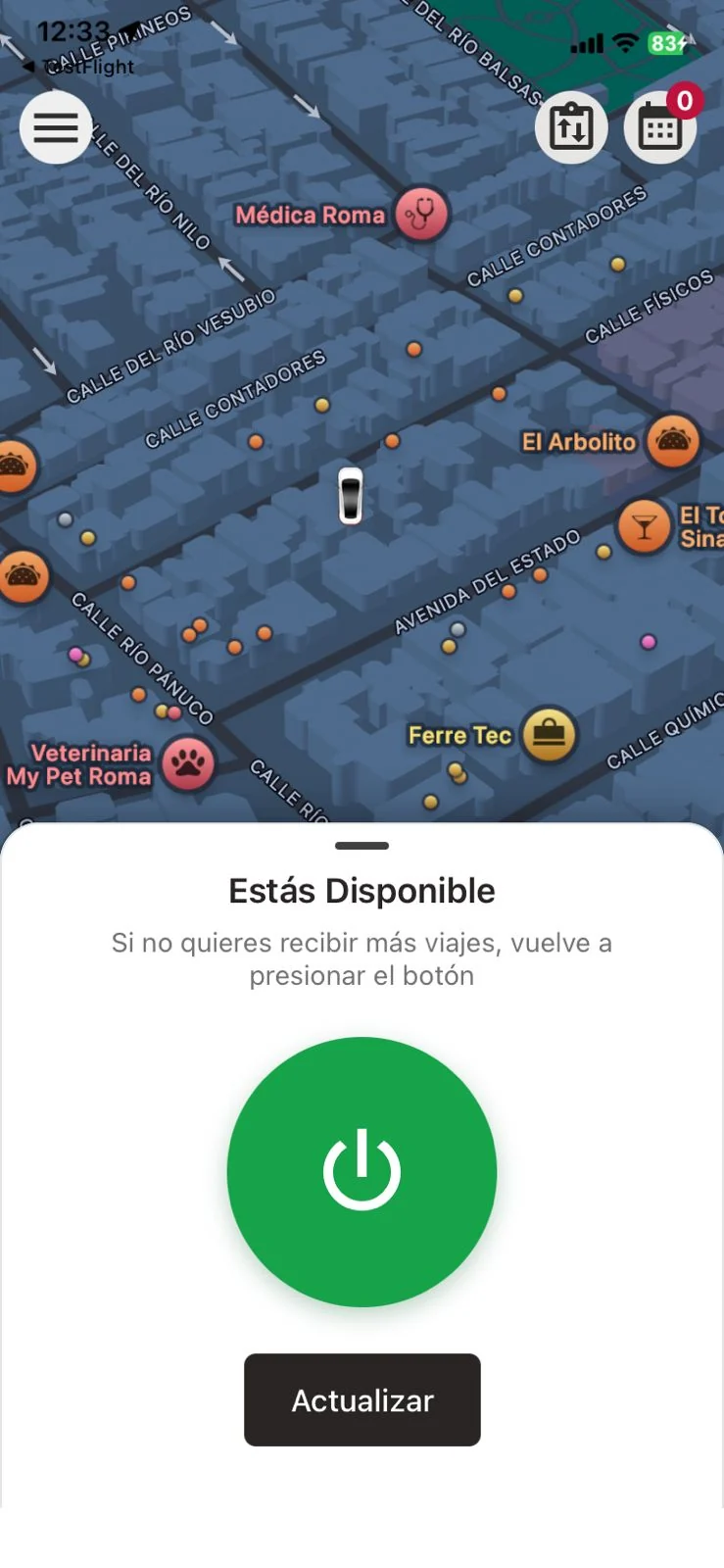 App de Conductor — pantalla 2