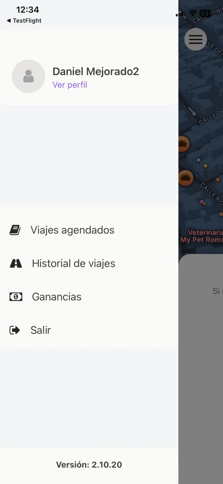 App de Conductor — pantalla 4